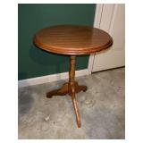 Vintage cherry side table/plant stand…..15-1/2”D x 21-1/2” tall