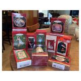 Grouping of Hallmark Keepsake Ornaments (see all pics)…..includes Christmas popcorn tin as storage