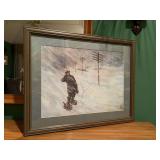 Vintage Framed Bell System "Spirit of Service" Print by Ernest Hamlin Baker…..24-1/2 x 20