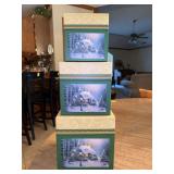 Set of (3) very nice Thomas Kinkade nesting boxes