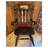 Vintage solid wood rocking chair…..very similar to Nichols & Stone but not marked….24-1/2 x 17-1/2 x 42-1/2 tall overall
