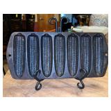 Vintage Cast Iron H2 7-slot Corn Muffin Pan
