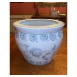 Asian-influenced planter/fish bowl…..10-1/4”D x 8-1/2” tall