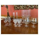 Grouping of several pieces of clear glass….various sizes and styles