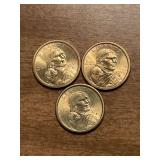 (3) 2009-P Sacagawea Dollars