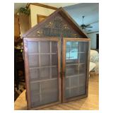 Vintage Enesco “My Collection” Wall Hanging Curio Cabinet for Miniatures…..14 x 19-3/4 tall