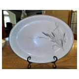 Easterling Ceres China Oval Platter with platinum rim…..14 x 10-1/2