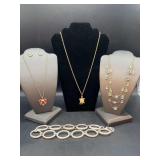 Grouping of elegant costume necklaces