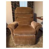 Pride Lift Chair with soft taupe microfiber-type upholstery…..fully functional…..37-1/2 x 18-1/2 x 42 tall overall