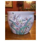 Oriental Garden ceramic planter/fish bowl…..9-1/2”D x 7-1/4” tall