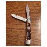 Ridge Runner dual blade folding knife with acrylic stag-look handle….in original box