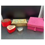 Assortment of trinket and storage containers