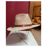 SIMA International men’s straw hat with leather hat band…..Size XL