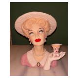 2002 Special Collector’s Edition Signed Limited Edition (339/500) Cameo Girls Deluxe Lady Vase - 10th Annual Head Vase Convention - “Abigail 1953 Heads Up”…..6-3/4” tall and in original box