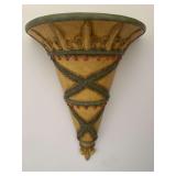 Pair of ornate resin wall sconces