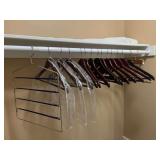 Wooden Hangers and Pant Organizer