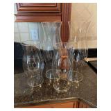Glass Hurricane Candle Holders