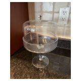 Glass Cake Stand with Dome Lid