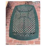Decorative metal green top coffee table