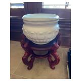 Medium Size Porcelain Planter with Stand