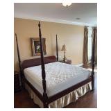 4 Post Hickory White Cherry Mahogany King Size Bed