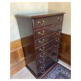 Dark Brown Wood Lateral File Cabinet