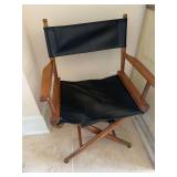 Black leather directors style chair