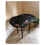 Hand Painted Jean Bennington Tole Table