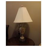 Pink Rose Lamp 31 inches with finale.