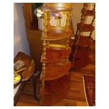 Vintage 6 tier corner shelf..21x46x16