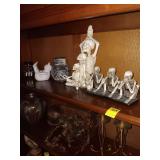 Decor items on shelf 1.  See photos