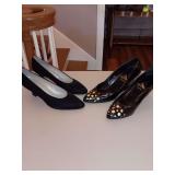 2 pair size 8 black dress and formal shoes.
