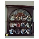 Collectible Gone with the Wind
 Plate rack with 3 inch plates. Plate rack measures 19.5x19