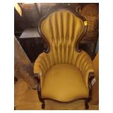 Victorian Gold Chair..Needs reapolstered due to cat scratches.
