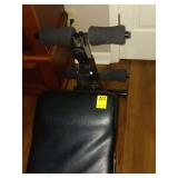 Black weight lift bench. Has some cat punctures and 1 tear on side. See pictures.