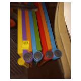 Multicolored dog yard 26  inches height ea piece is 32 inch wide.