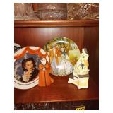 Gone With The Wind Music Box, plate and plate with figurine