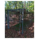 3 dog runs. Mounted together for dimensions of 13ft9x5ft7x14ft8...3rd run is missing gate...extra fencing included.. see photos..Buyer responsible for disassembly.