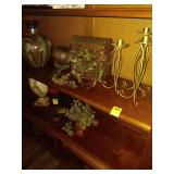 Decor items on shelf 2. See photos