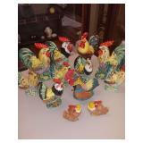 Nice Collections of Roosters from Japan...The 2 small in front is a salt and pepper ser.