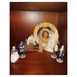 Gone With The Wind Plate, Music Box and 5 figurines