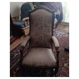 Pretty Antique Tan Rocking Chair. Scratches and rocker feet as shown.