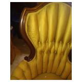 Victorian Gold Chair. Needs re-apolstered due to cat scratches