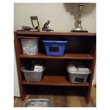 Bookshelf 35.5x36x15 Contents on top or in not included..appears to be a topper...no bottom shelf