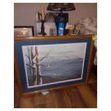 Lisa Burris Holmes signed and Numbered "Winter Refuge on the Mississippi"  Print 34x26