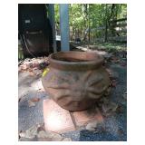 Terracotta Sun Face planter  16x13