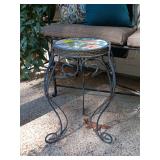 Metal plant stand with a 20x9 fruit ceramic top
