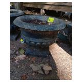 11x14 concrete round planter