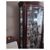 Lighted Curved Front Curio Cabinet with side openings..Great Condition.38x16.5x16