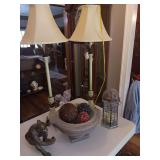 2-31" lamps 1 needs adjustment for shade and other decor. See photos.